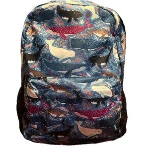 Kids Whale Ocean Backpack Narwhal Beluga Sea Life Animals Cute School Bag NWOT
